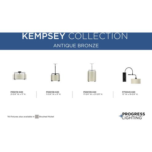 Kempsey 24 inch 75.00 watt Antique Bronze Swing Arm Wall Bracket Wall Light